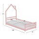 ΚΡΕΒΑΤΙ ΠΑΙΔΙΚΟ ΜΕ ΣΤΡΩΜΑ HOUSER HM21301.02 ΞΥΛΟ ΠΕΥΚΟΥ ΣΕ ΡΟΖ--ΣΤΡΩΜΑ 90x190εκ