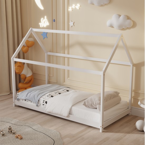 ΚΡΕΒΑΤΙ ΠΑΙΔΙΚΟ ΜΕ ΣΤΡΩΜΑ PEPE HM21302.01 ΞΥΛΟ ΠΕΥΚΟΥ ΣΕ ΛΕΥΚΟ--ΣΤΡΩΜΑ 90x190εκ