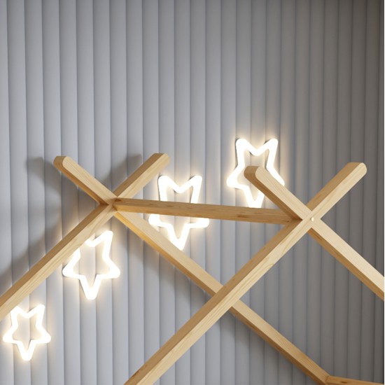 ΚΡΕΒΑΤΙ ΠΑΙΔΙΚΟ ΜΕ ΣΤΡΩΜΑ KLARICE HM21305 ΞΥΛΟ ΠΕΥΚΟΥ ΣΕ ΦΥΣΙΚΟ--ΣΤΡΩΜΑ 90x190εκ