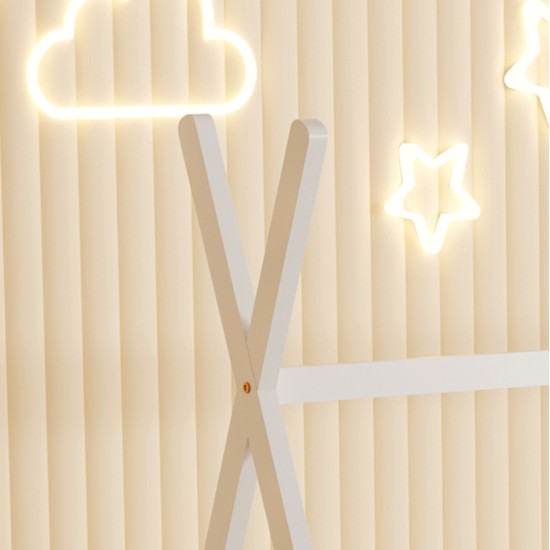 ΚΡΕΒΑΤΙ ΠΑΙΔΙΚΟ ΜΕ ΣΤΡΩΜΑ MUNK HM21306.01 ΞΥΛΟ ΠΕΥΚΟΥ ΣΕ ΛΕΥΚΟ--ΣΤΡΩΜΑ 90x190εκ