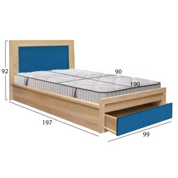 ΚΡΕΒΑΤΙ ΠΑΙΔΙΚΟ ΜΕ ΣΥΡΤΑΡΙ PLAYROOM HM10752.01 ΜΕΛΑΜΙΝΗ SONAMA/ΣΙΕΛ--ΣΤΡΩΜΑ 90x190εκ