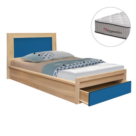 ΚΡΕΒΑΤΙ ΠΑΙΔΙΚΟ ΜΕ ΣΥΡΤΑΡΙ PLAYROOM HM10752.01 ΜΕΛΑΜΙΝΗ SONAMA/ΣΙΕΛ--ΣΤΡΩΜΑ 90x190εκ