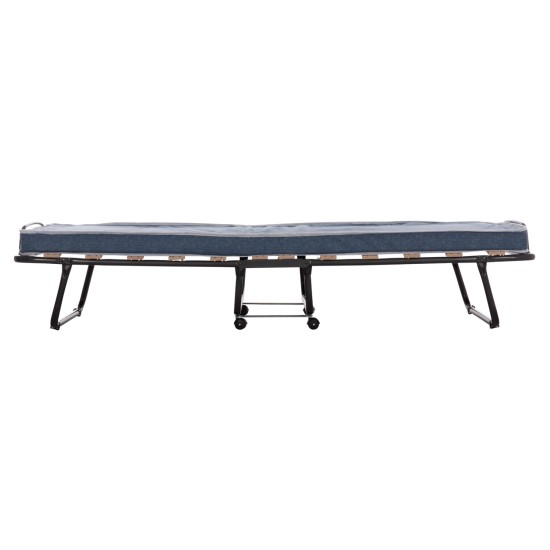 ΚΡΕΒΑΤΙ-ΡΑΝΤΖΟ ΙΤΑΛΙΑΣ SLADE HM604.03 ΜΕΤΑΛ. ΜΕ ΡΟΔΕΣ & ΣΤΡΩΜΑ 6,5εκ ΟΨΗ ΤΖΙΝ 80x183x37,5Yεκ