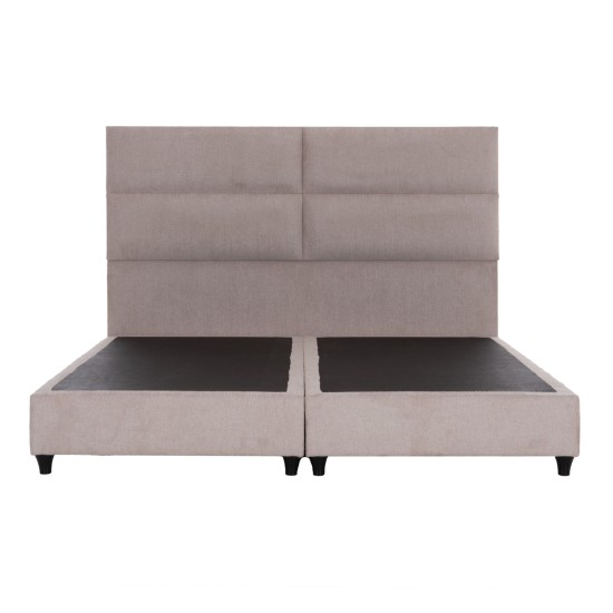 ΚΡΕΒΑΤΙ ΥΠΕΡΔΙΠΛΟ MILO ΑΠΟ ΜΠΕΖ ΥΦΑΣΜΑ HM628.32 ΓΙΑ ΣΤΡΩΜΑ 180x200 εκ.