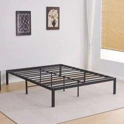ΚΡΕΒΑΤΙ-ΥΠΟΣΤΡΩΜΑ ΔΙΠΛΟ RANTO HM696.01 ΜΕΤΑΛΛΙΚΟ ΜΑΥΡΟ ΓΙΑ ΣΤΡΩΜΑ 200x160εκ
