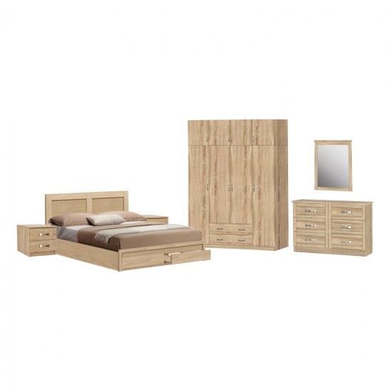 ΚΡΕΒΑΤΟΚΑΜΑΡΑ 7ΤΜΧ ΚΡΕΒΑΤΙ ΣΤΡ.150Χ200-ΚΟΜΟΔΙΝΟ-ΝΤΟΥΛΑΠΑ-ΤΟΥΑΛΕΤΑ ZEBRANO HM11099.01