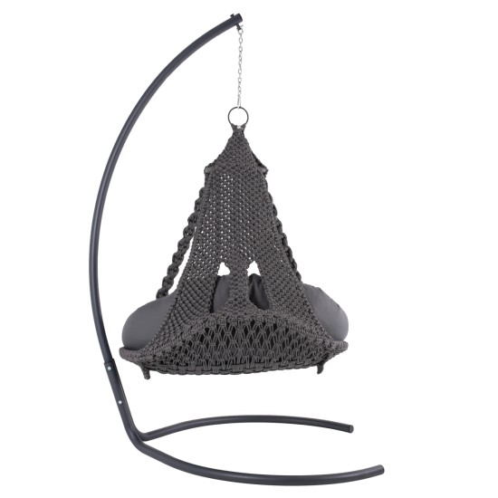 ΚΡΕΜΑΣΤΗ ΦΩΛΙΑ AUGUST ΜΑΚΡΑΜΕ-ΜΕΤΑΛΛΟ ΑΝΘΡΑΚΙ HM5922.10 123x113x145Υεκ.