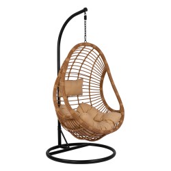 ΚΡΕΜΑΣΤΗ ΠΟΛΥΘΡΟΝΑ ΦΩΛΙΑ CALLIE HM5541.01 ΜΕ WICKER & ΜΑΞΙΛΑΡΙΑ ΜΠΕΖ Φ95Χ195Υ εκ.