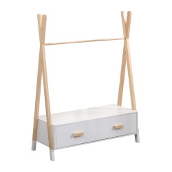 ΚΡΕΜΑΣΤΡΑ ΜΕ ΣΥΡΤΑΡΙΑ ΠΑΙΔΙΚH PASCHAL HM2491.03 ΜΕΛΑΜΙΝΗ-ΞΥΛΟ ΠΕΥΚΟΥ 80x40x130Υεκ