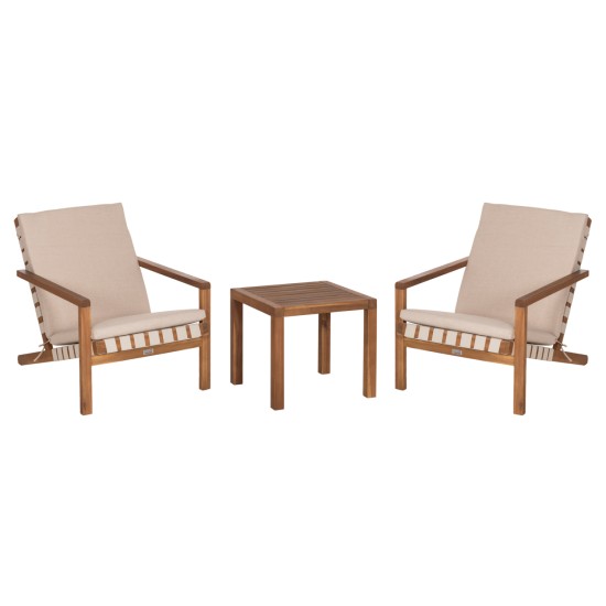 LOUNGE ΣΕΤ ΕΞ.ΧΩΡΟΥ 3ΤΜΧ DAME HM10982 ΞΥΛΟ ΑΚΑΚΙΑΣ--ΣΧΟΙΝΙ STRAP & ΜΑΞΙΛΑΡΙΑ ΣΕ ΜΠΕΖ