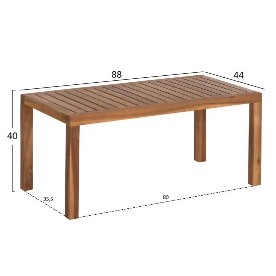 LOUNGE ΣΕΤ ΕΞ.ΧΩΡΟΥ 3ΤΜΧ FORNEL HM10988 ΞΥΛΟ ΑΚΑΚΙΑΣ ΣΕ ΦΥΣΙΚΟ