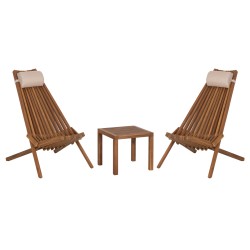 LOUNGE ΣΕΤ ΕΞ.ΧΩΡΟΥ 3ΤΜΧ SHIGAN HM10993 ΞΥΛΟ ΑΚΑΚΙΑΣ--ΜΑΞΙΛΑΡI ΚΕΦΑΛΗΣ ΣΕ ΜΠΕΖ
