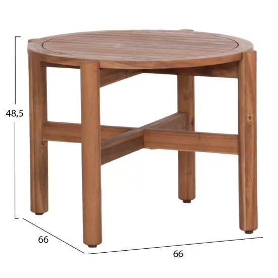LOUNGE ΣΕΤ SANJI HM21214 ΤΡΑΠΕΖΙ & 2 ΠΟΛΥΘΡΟΝΕΣ--ΞΥΛΟ ΑΚΑΚΙΑΣ-ΑΛΟΥΜΙΝΙΟ-ΣΧΟΙΝΙ