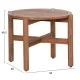 LOUNGE ΣΕΤ SANJI HM21214 ΤΡΑΠΕΖΙ & 2 ΠΟΛΥΘΡΟΝΕΣ--ΞΥΛΟ ΑΚΑΚΙΑΣ-ΑΛΟΥΜΙΝΙΟ-ΣΧΟΙΝΙ