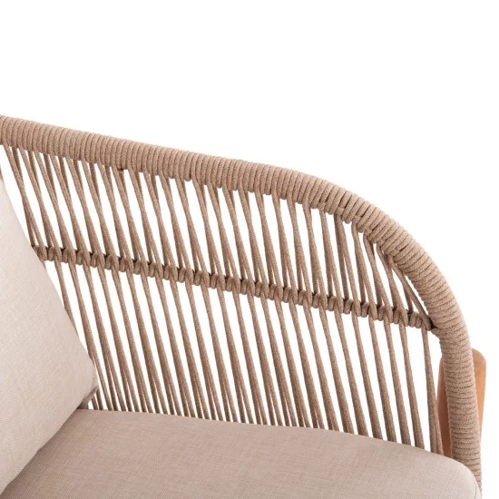 LOUNGE ΣΕΤ SANJI HM21214 ΤΡΑΠΕΖΙ & 2 ΠΟΛΥΘΡΟΝΕΣ--ΞΥΛΟ ΑΚΑΚΙΑΣ-ΑΛΟΥΜΙΝΙΟ-ΣΧΟΙΝΙ