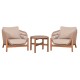 LOUNGE ΣΕΤ SANJI HM21214 ΤΡΑΠΕΖΙ & 2 ΠΟΛΥΘΡΟΝΕΣ--ΞΥΛΟ ΑΚΑΚΙΑΣ-ΑΛΟΥΜΙΝΙΟ-ΣΧΟΙΝΙ