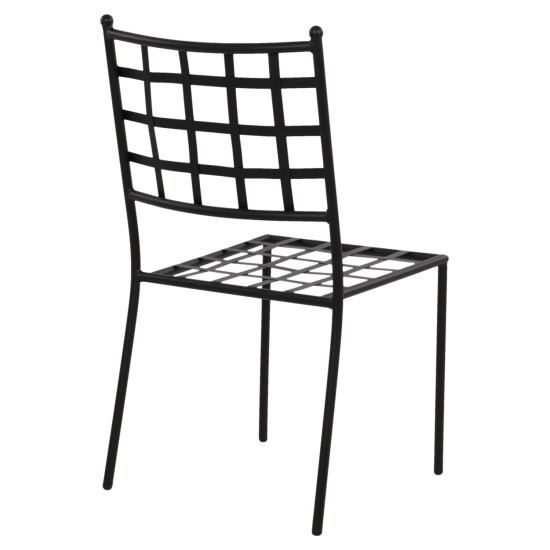 ΜΕΤΑΛΛΙΚΗ ΚΑΡΕΚΛΑ EMERY HM5509 ΣΕ ΜΑΥΡΗ ΑΠΟΧΡΩΣΗ 46x58x88  cm