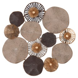 ΜΕΤΑΛΛΙΚΟ ΔΙΑΚΟΣΜΗΤΙΚΟ ΤΟΙΧΟΥ HM7163 ΚΑΦΕ ΕΚΡΟΥ ΧΡΥΣΟ 69x8x69Y εκ.