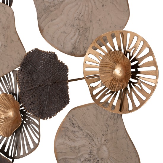 ΜΕΤΑΛΛΙΚΟ ΔΙΑΚΟΣΜΗΤΙΚΟ ΤΟΙΧΟΥ HM7163 ΚΑΦΕ ΕΚΡΟΥ ΧΡΥΣΟ 69x8x69Y εκ.