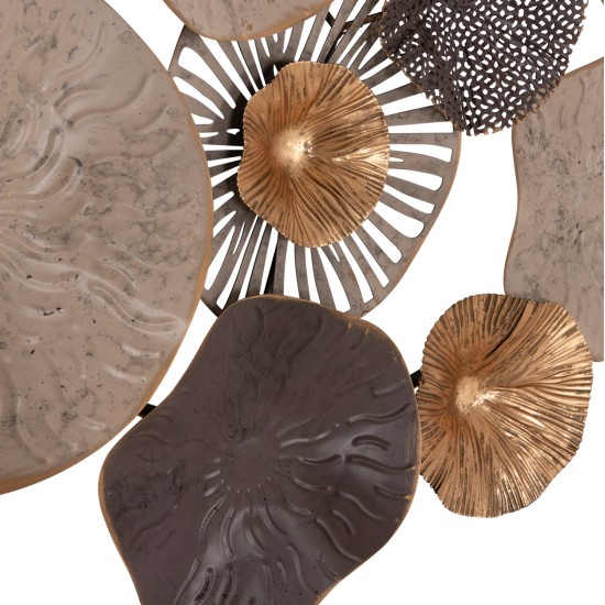 ΜΕΤΑΛΛΙΚΟ ΔΙΑΚΟΣΜΗΤΙΚΟ ΤΟΙΧΟΥ HM7163 ΚΑΦΕ ΕΚΡΟΥ ΧΡΥΣΟ 69x8x69Y εκ.