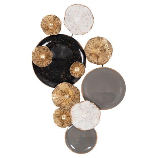 ΜΕΤΑΛΛΙΚΟ ΔΙΑΚΟΣΜΗΤΙΚΟ ΤΟΙΧΟΥ HM7179 ΓΚΡΙ ΧΡΥΣΟ 66x6x38Y εκ.