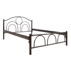 ΜΕΤΑΛΛΙΚΟ ΔΙΠΛΟ ΚΡΕΒΑΤΙ ΚΥΚΛΟΣ 160x200x90Yεκ. HM766 ΣΦΥΡHΛΑΤΟ ΚΑΦΕ