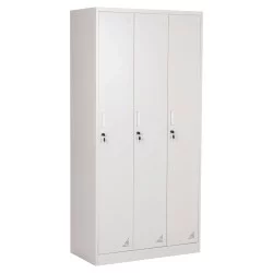 ΜΕΤΑΛΛΙΚΟΣ ΤΡΙΠΛΟΣ ΦΟΡΙΑΜΟΣ ΜΕ ΚΛΕΙΔΑΡΙΕΣ & ΠΟΔΙΑ ALTONA HM21103 ΓΚΡΙ 90x45x195Υεκ.