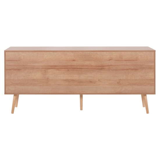 ΜΠΟΥΦΕΣ COLM HM9440.11 ΜΕΛΑΜΙΝΗΣ & ΣΥΝΘΕΤΙΚΟ RATTAN ΣΤΙΣ 4 ΠΟΡΤΕΣ 160x39,5x71Yεκ.