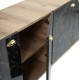 ΜΠΟΥΦΕΣ ΜΕΛΑΜΙΝΗΣ HM9045.01 NATURAL WOOD - ΜΑΥΡΟ ΜΑΡΜΑΡΟ 180x41x77,8Y εκ.