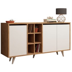 ΜΠΟΥΦΕΣ ΜΕΛΑΜΙΝΗΣ BRIAR ΚΑΡΥΔΙ ΜΕ ΛΕΥΚΕΣ ΠΟΡΤΕΣ 140x40x86Yεκ.HM9432.02