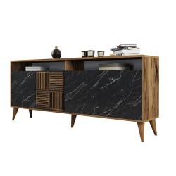 ΜΠΟΥΦΕΣ ΜΕΛΑΜΙΝΗΣ ΚΑΡΥΔΙ ΜΕ ΟΨΗ ΜΑΥΡΟΥ ΜΑΡΜΑΡΟΥ HM9433.03  180x35x78Υ εκ.