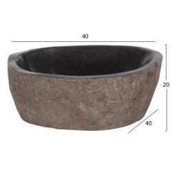 ΝΙΠΤΗΡΑΣ STONE SINK ΛΑΞΕΥΜΕΝΗ ΠΕΤΡΑ ΓΚΡΙ ΑΠΟΧΡΩΣΗ HM4193 55x44x16Υ εκ.