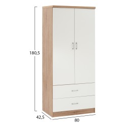 ΝΤΟΥΛΑΠΑ 2ΦΥΛΛΗ ME 2 ΣΥΡΤΑΡΙΑ REINA HM338.06 SONAMA-ΛΕΥΚΗ 80Χ42,5Χ180,5Υ εκ. ΝΤΟΥΛΑΠΑ 2ΦΥΛΛΗ ME 2 ΣΥΡΤΑΡΙΑ REINA HM338.06 SONAMA-ΛΕΥΚΗ 80Χ42,5Χ180,5Υ εκ.