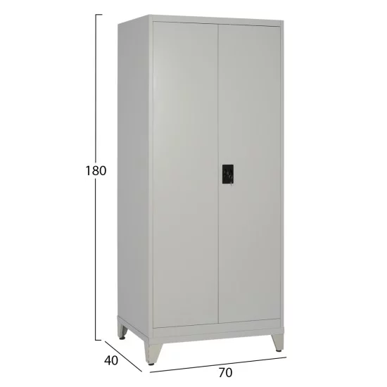 ΝΤΟΥΛΑΠΑ 2ΦΥΛΛΗ ΜΕΤΑΛΛΙΚΗ HRONDA HM21287.01 3 ΡΑΦΙΑ-ΚΛΕΙΔΑΡΙΑ & ΠΟΔΙΑ 70x40x180Υεκ.