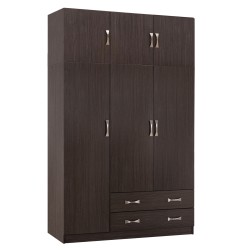 ΝΤΟΥΛΑΠΑ 3ΦΥΛΛΗ ΜΕ ΠΑΤΑΡΙ CARLY HM10891.01 ΜΕΛΑΜΙΝΗ ΣΕ ZEBRANO 150X55Χ240Υεκ.