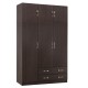 ΝΤΟΥΛΑΠΑ 3ΦΥΛΛΗ ΜΕ ΠΑΤΑΡΙ CARLY HM10891.01 ΜΕΛΑΜΙΝΗ ΣΕ ZEBRANO 150X55Χ240Υεκ.