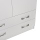 ΝΤΟΥΛΑΠΑ 3ΦΥΛΛΗ ΜΕ ΠΑΤΑΡΙ CARLY HM10891.05 ΜΕΛΑΜΙΝΗ ΣΕ ΛΕΥΚΟ 150X55Χ240Υεκ.