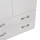 ΝΤΟΥΛΑΠΑ 3ΦΥΛΛΗ ΜΕ ΠΑΤΑΡΙ CARLY HM10891.05 ΜΕΛΑΜΙΝΗ ΣΕ ΛΕΥΚΟ 150X55Χ240Υεκ.