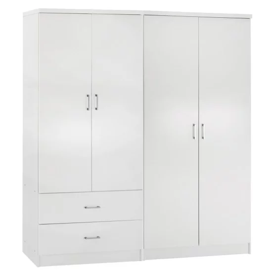 ΝΤΟΥΛΑΠΑ 4-ΦΥΛΛΗ ΜΕ 2 ΣΥΡΤΑΡΙΑ JENNA HM11351.05 ΜΕΛΑΜΙΝΗ ΣΕ ΛΕΥΚΟ 160x43x181Υ