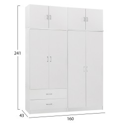 ΝΤΟΥΛΑΠΑ 4-ΦΥΛΛΗ ΜΕ ΠΑΤΑΡΙ & ΣΥΡΤΑΡΙΑ JENNA HM11355.05 ΜΕΛΑΜΙΝΗ ΣΕ ΛΕΥΚΟ 160x43x240Υεκ