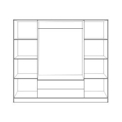 ΝΤΟΥΛΑΠΑ 4ΦΥΛΛΗ ΜΕ 2 ΣΥΡΤΑΡΙΑ AZALEA 200Χ56Χ180Υεκ. HM353.02 SONAMA