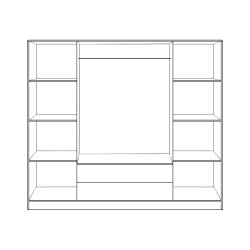 ΝΤΟΥΛΑΠΑ 4ΦΥΛΛΗ ΜΕ 2 ΣΥΡΤΑΡΙΑ AZALEA 200x55.5x180Υ εκ. HM353.01 ZEBRANO