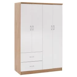 ΝΤΟΥΛΑΠΑ 4ΦΥΛΛΗ ME 2 ΣΥΡΤΑΡΙΑ BLAKELY HM339.06 SONAMA ΛΕΥΚΗ 120Χ42,5Χ180,5 εκ.