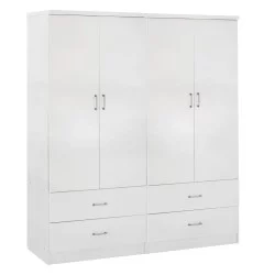 ΝΤΟΥΛΑΠΑ 4ΦΥΛΛΗ REINA ME 4 ΣΥΡΤΑΡΙΑ HM21258 ΜΕΛΑΜΙΝΗ ΣΕ ΛΕΥΚΟ 160x42,5x180,5Υεκ