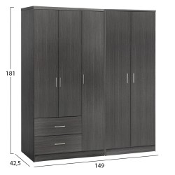 ΝΤΟΥΛΑΠΑ 5ΦΥΛΛΗ CAESAR HM21234.01 ΜΕΛΑΜΙΝΗ ΧΡΩΜΑ ZEBRANO 150x42.5x181Υεκ ΝΤΟΥΛΑΠΑ 5ΦΥΛΛΗ CAESAR HM21234.01 ΜΕΛΑΜΙΝΗ ΧΡΩΜΑ ZEBRANO 150x42.5x181Υεκ