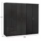 ΝΤΟΥΛΑΠΑ 6ΦΥΛΛΗ BLAKELY HM21235.01 ΜΕΛΑΜΙΝΗ ΧΡΩΜΑ ZEBRANO 201x43x181Υεκ