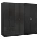ΝΤΟΥΛΑΠΑ 6ΦΥΛΛΗ BLAKELY HM21235.01 ΜΕΛΑΜΙΝΗ ΧΡΩΜΑ ZEBRANO 201x43x181Υεκ