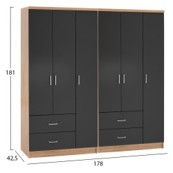 ΝΤΟΥΛΑΠΑ 6ΦΥΛΛΗ CAESAR HM21236.01 ΜΕΛΑΜΙΝΗ SONAMA & ΣΚΟΥΡΟ ΓΚΡΙ 180x42,5Χ181Υεκ. ΝΤΟΥΛΑΠΑ 6ΦΥΛΛΗ CAESAR HM21236.01 ΜΕΛΑΜΙΝΗ SONAMA & ΣΚΟΥΡΟ ΓΚΡΙ 180x42,5Χ181Υεκ.