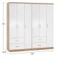 ΝΤΟΥΛΑΠΑ 6ΦΥΛΛΗ CAESAR HM21236.02 ΜΕΛΑΜΙΝΗ SONAMA & ΛΕΥΚΟ 180x42,5Χ181Υεκ.