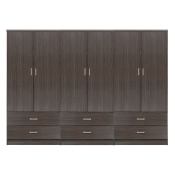 ΝΤΟΥΛΑΠΑ 6ΦΥΛΛΗ REINA ME 6 ΣΥΡΤΑΡΙΑ HM21060.01 ΜΕΛΑΜΙΝΗ ΣΕ ZEBRANO 240x42x181Υεκ.